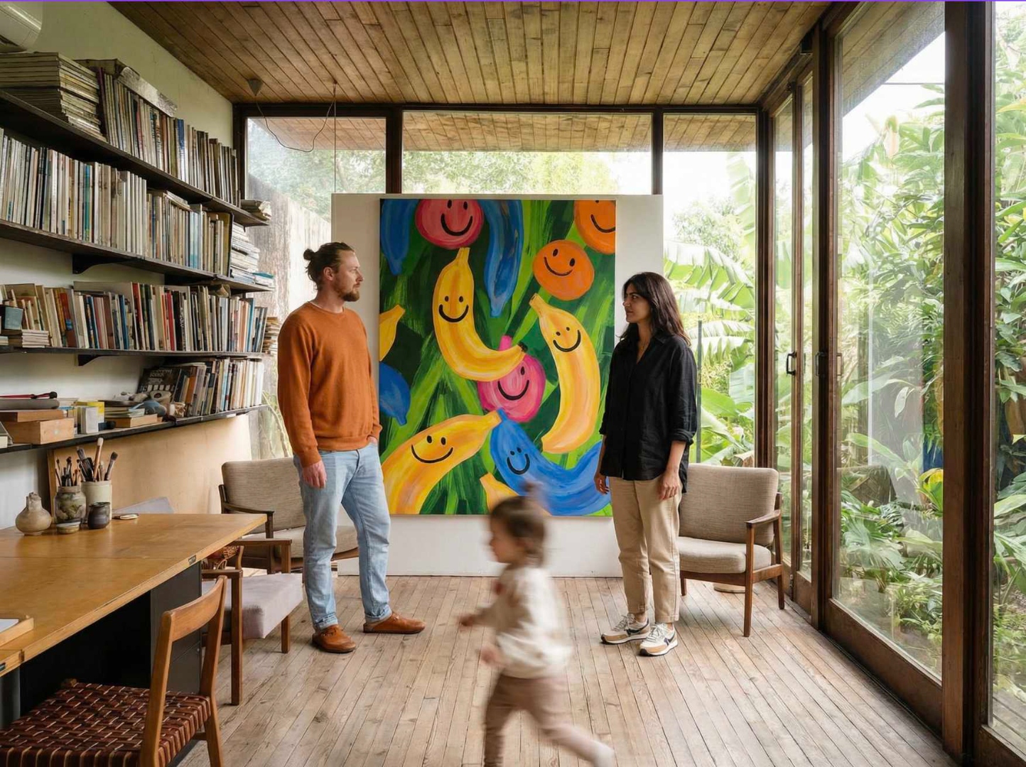 Jan Fechner and Alizay in their studio in Paphos